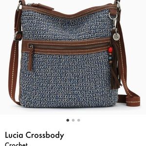 The Sak “Lucia” crossbody crotchet purse -Denim Static
